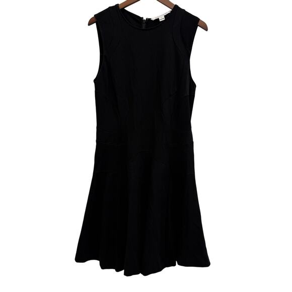 Diane von Furstenberg Women’s 14 Black Stretch Fit & Flare Sleeveless Dress - Picture 1 of 9